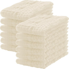 12 Pack 20"x10" Muslin Burp Cloths 100 Cotton Muslin Cloths Large - Extra Soft