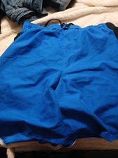 Nike Mens Drawstring Board Shorts Swim Trunks Blue Black XXL 2X Lined