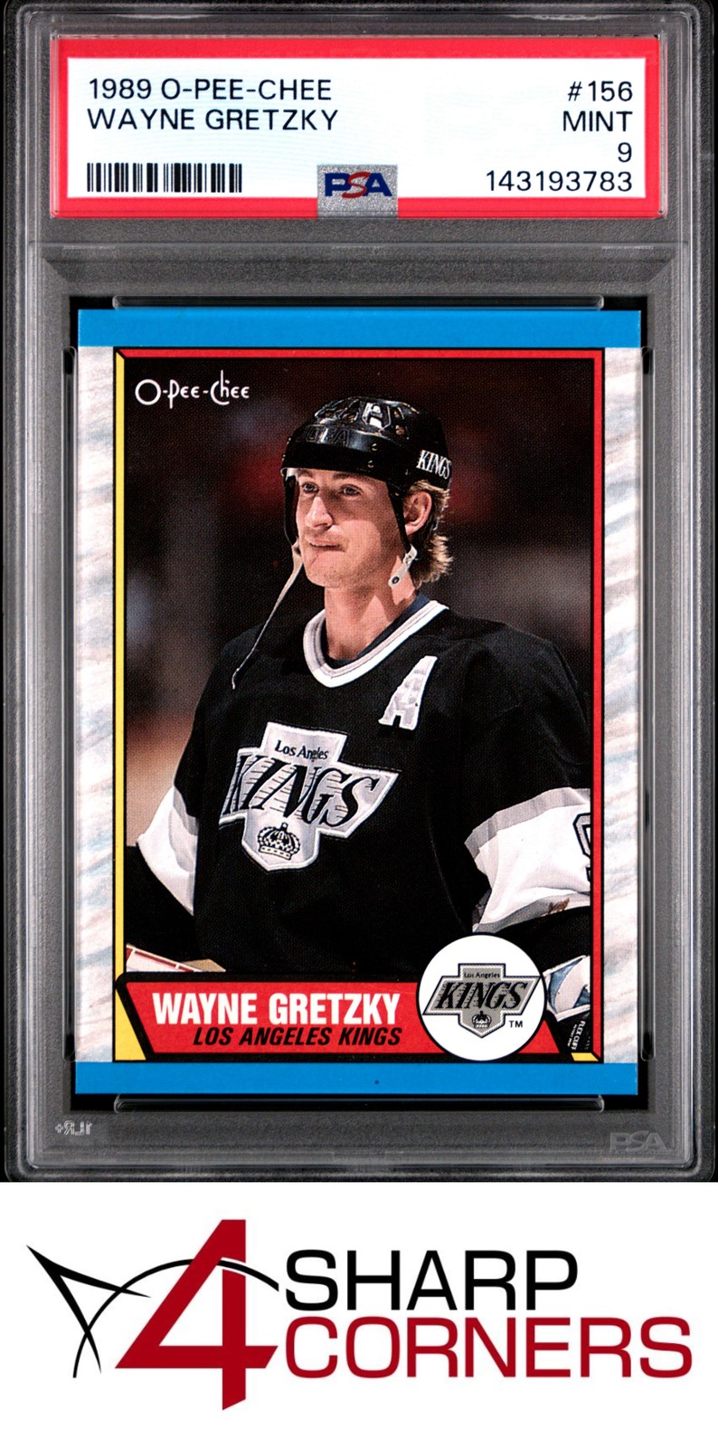 1989 O-PEE-CHEE #156 WAYNE GRETZKY KINGS HOF PSA 9 view 1