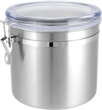 160Oz Stainless Steel Airtight Canister with Clear Lid for Kitchen Storage | Lar