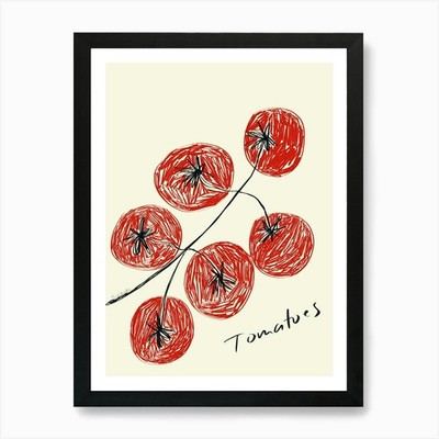 Tomaten Kunstdruck gerahmt Wandbild Poster Leinwanddruck Bild