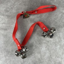Puppy Bells Dog Doorbells for Door Knob/Potty Training/Go Outside Red