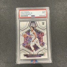 2023-24 Panini Mosaic - Rookies Craig Porter Jr. #204 White Sparkle Prizm (RC)