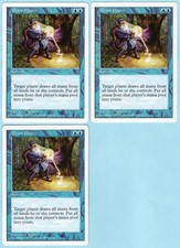 Drain Power x3 3x 1997 MTG Core Set 5th Edition Blue Rare Sorcery SP - NM AZ1