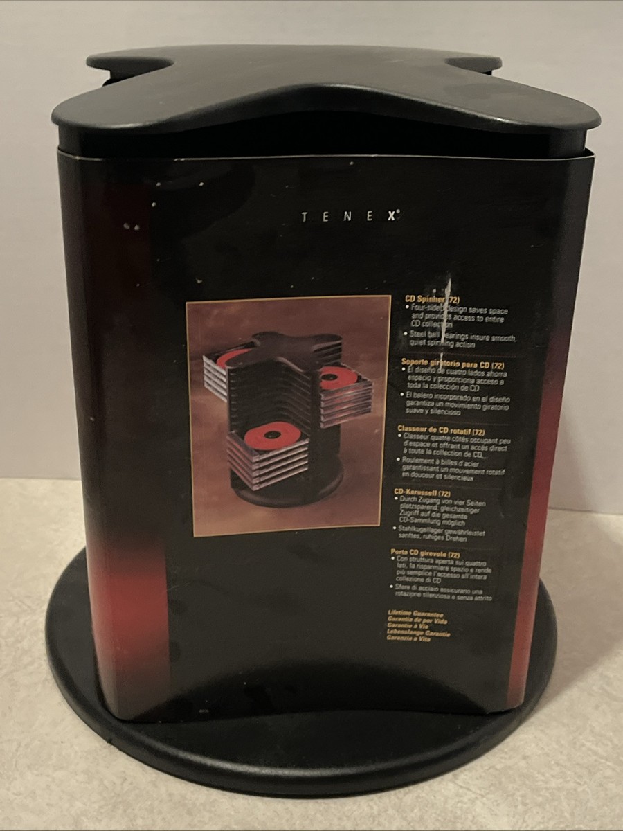 New MediaWorx 72 CD Spinner Storage Carousel by Tenex USA NOS 1997
