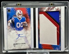 2022 Panini Origins James Cook RC 4 Color Patch Hard Auto Booklet Bookend /49