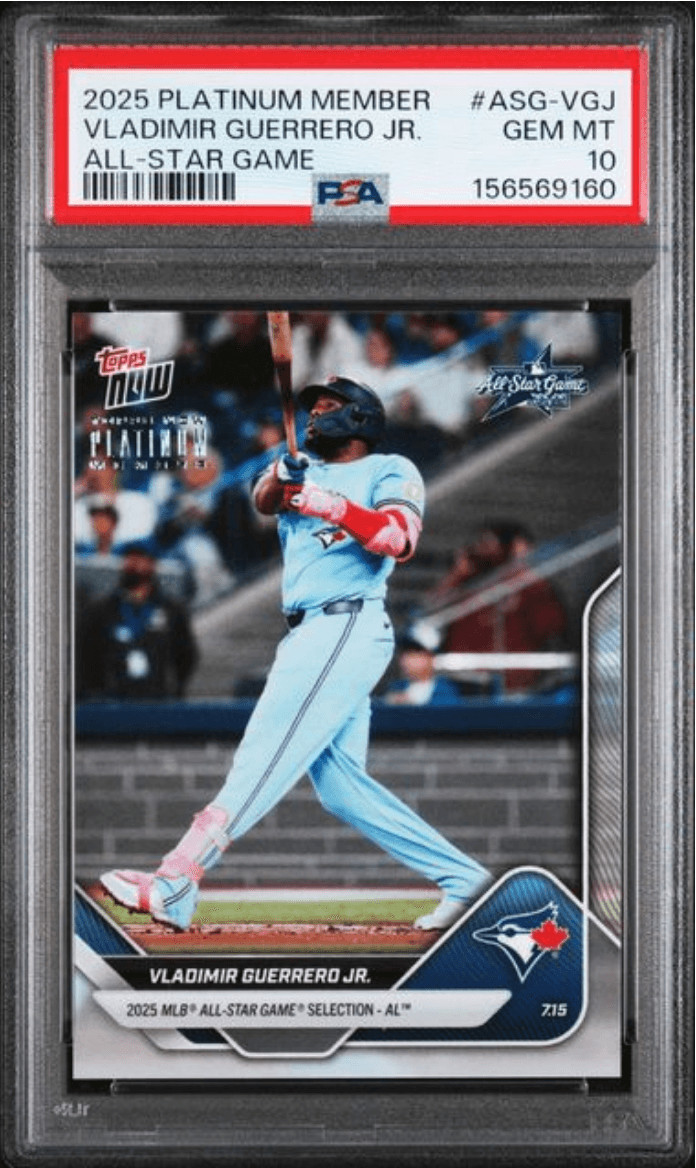 Graded 2025 Platinum Member Vlad Guerrero Jr #ASGVGJ Baseball Card PSA 10 view 1