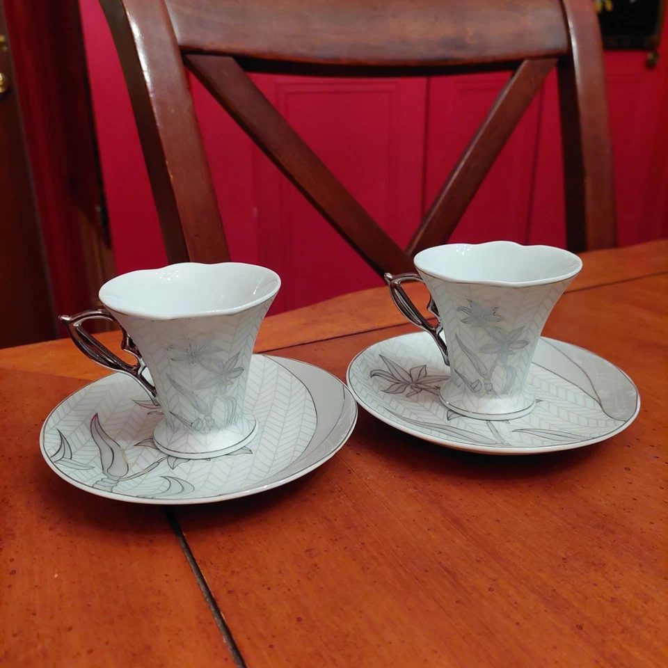 Juego de té/café Lorren Home Trends J.Bouaria porcelana fina China Demitasse Foto 2 de 4