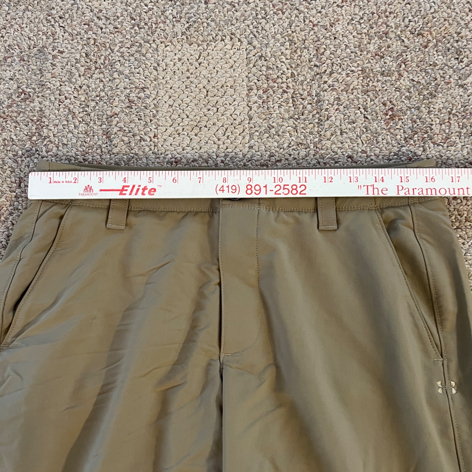 Under armour All Season Gear Tech Pants Mens 34x32 Tan Beige Stretch Loose thumbnail 3