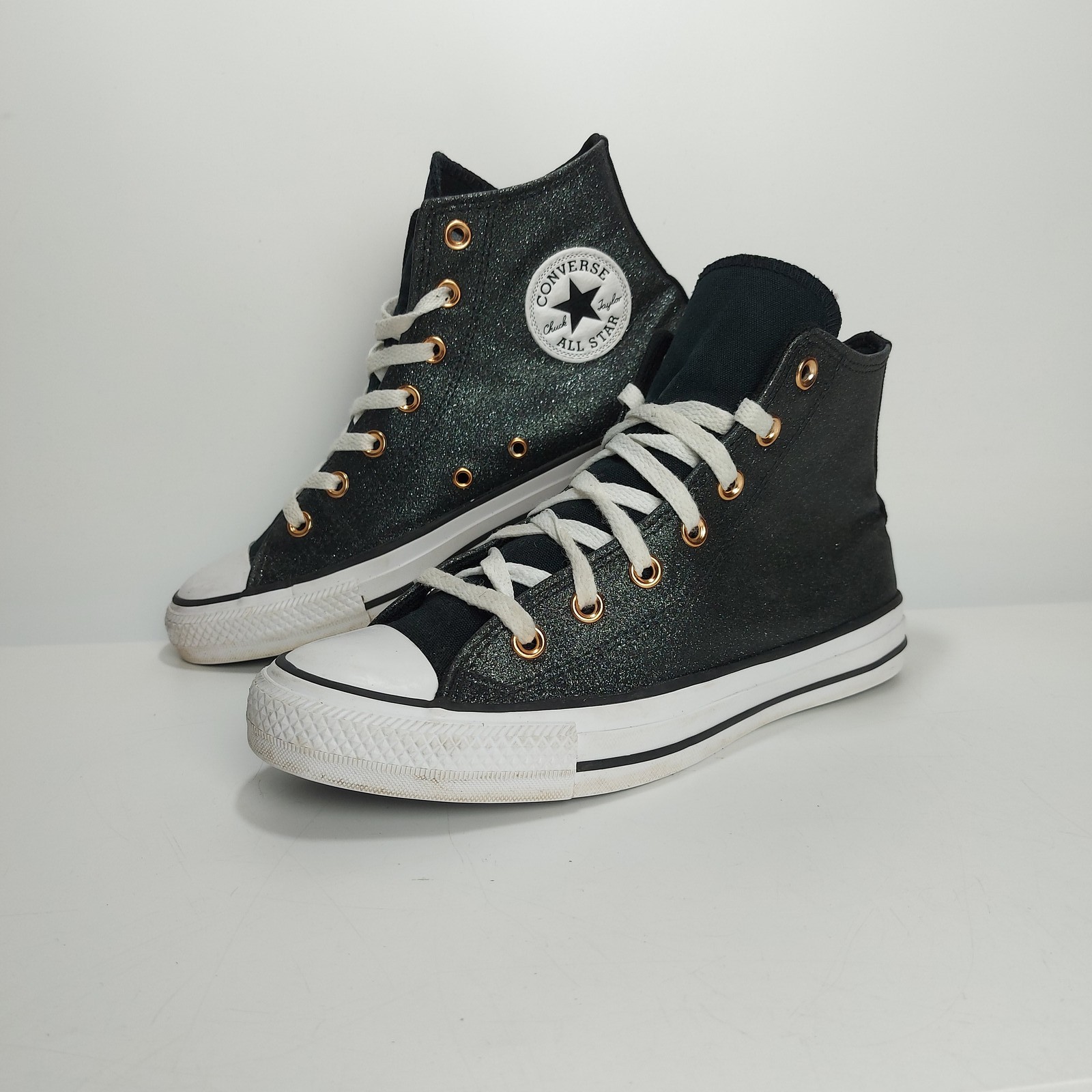 Converse Chuck Taylor All Star Forest Glam Shoes Womens UK 6 Black White Copper Converse Chuck Taylor All Star Forest Glam Shoes Womens UK 6 Black White Copper