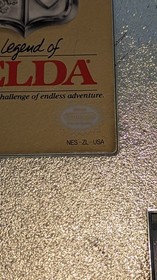 NINTENDO NES GAME - THE LEGEND OF ZELDA (NES-ZL-USA) - WORKING/GOLD VERSION