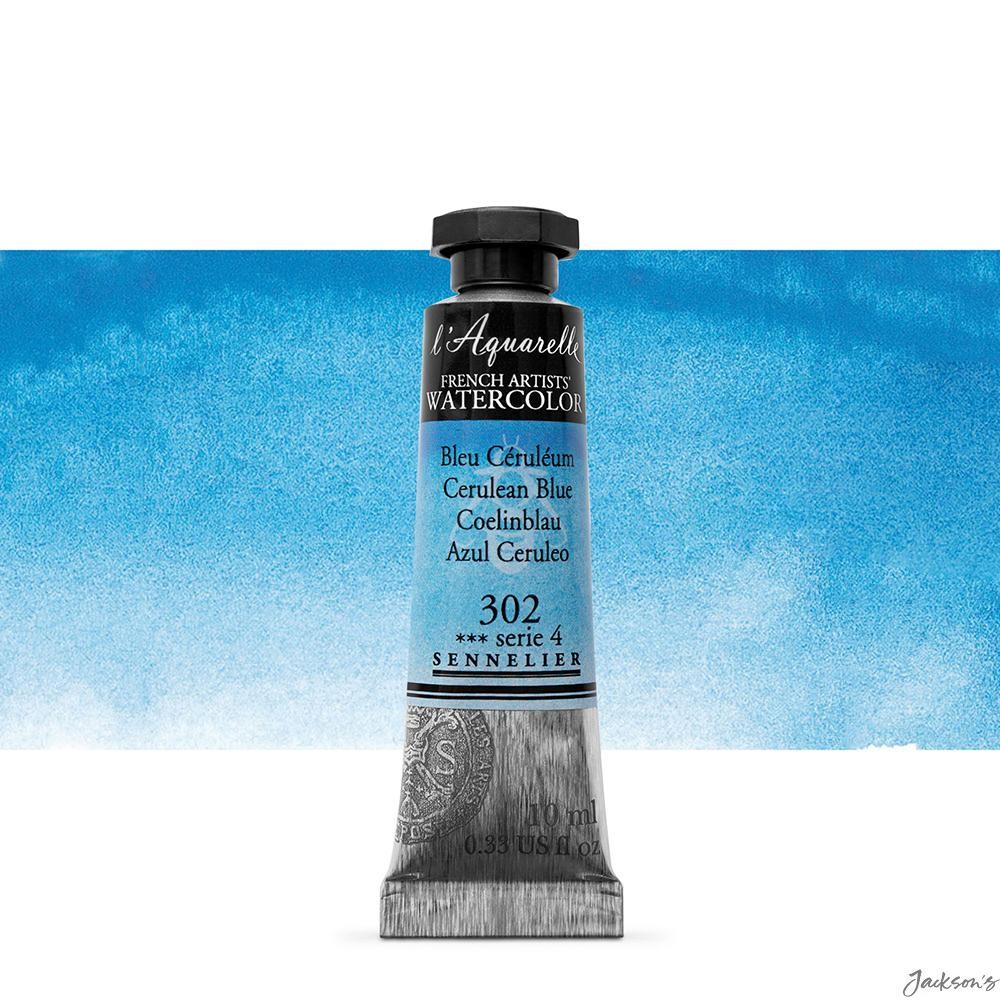 Sennelier L'Aquarelle Watercolour Paint Tube 10ml Cerulean Blue For Artists