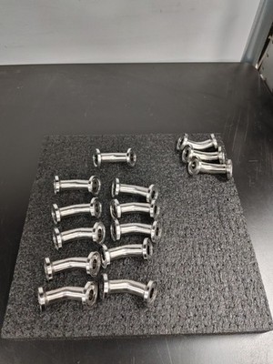 Lot of 11pcs ADVANCE ASME BPE SF1 90 Degree 316L SS Tri Clamp Elbow Fitting