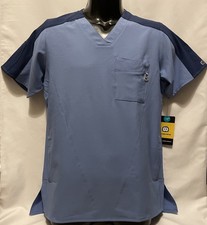 Wonder Wink Men s Color Block Medical Scrub Top Size XS