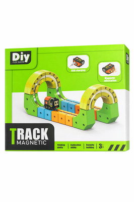 DIY Magnetic Track Cube Set   USB Rechargeable Magnetic Train Toy for Kids 3+