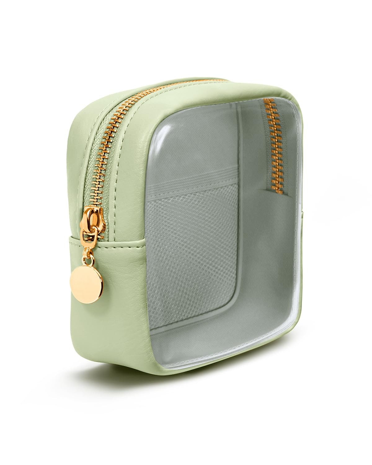 Wandering Nature Clear Makeup Bag for Purse Mini Make up Cute Cosmetic Green
