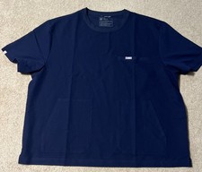FIGS Crew Neck Mens XXL Navy Blue Short Sleeve 3 Pocket Scrub Top