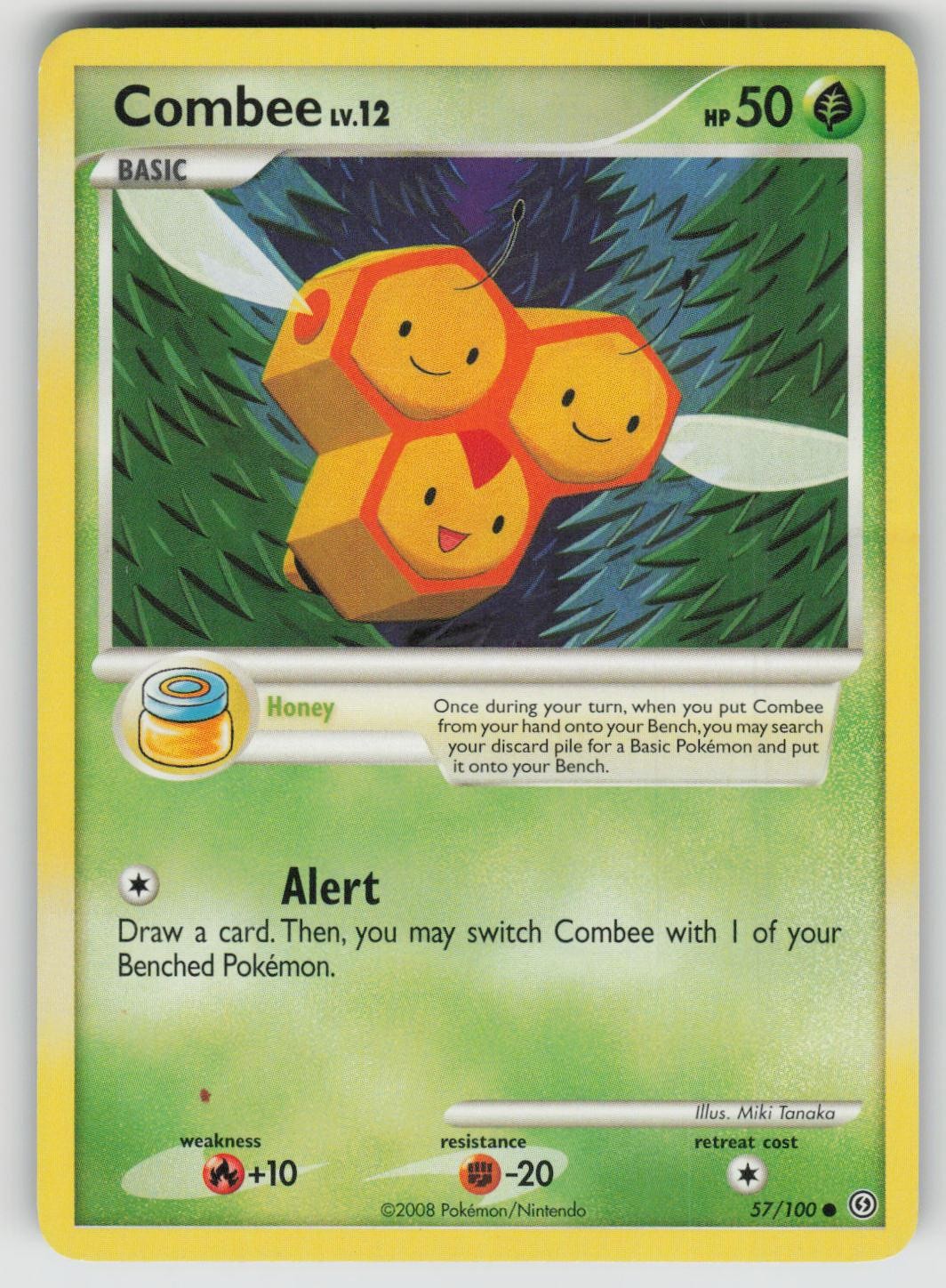 Combee 57/100 Common Stormfront Pokemon Damaged