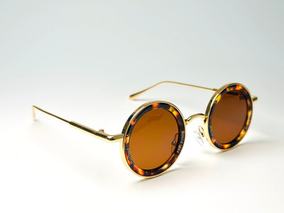 Leopard Print Shield Sunglasses Round Retro Visor Glasses UV400 Fashion Statemen