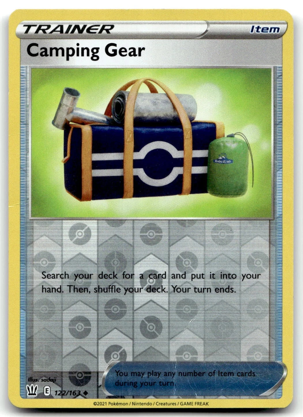 POKEMON BATTLE STYLES REVERSE HOLO CAMPING GEAR 122/163 PACK FRESH