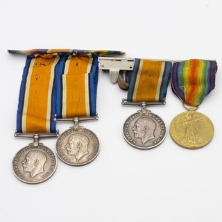 WW1 British & Canadian Medal Group RNVR Trawler Section Northumberland Fusiliers