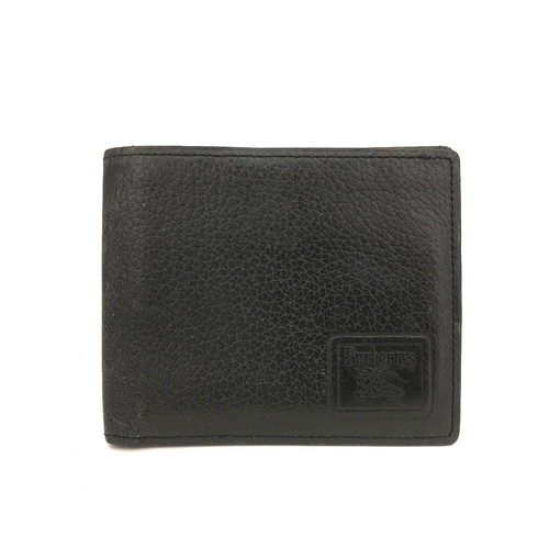 Burberrys Horse Logo Leather Bifold Wallet Black/2BD1289