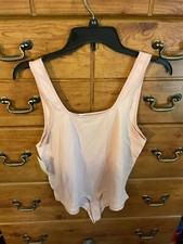 Juniors' SO XXL Seamless Tank Bodysuit Pink Sleeveless Ribbed