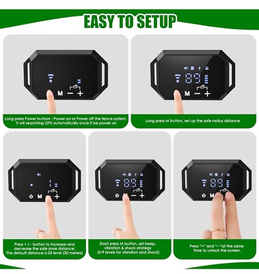 BHCEY GPS Wireless Dog Fence Portable Boundary Range Up To 6560ft Med/Lg Dogs