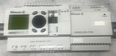 EATON easy 821-DC-TC + easy 400-P0W Programmable Relay Logic Controller