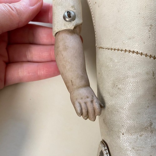 19 Zoll antike Armand Marseille Puppe Germany 370 A O M Lederkörper gelenkige Beine - Bild 5 von 19