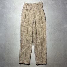 Vintage 50s Happy Legs Speckled Wool Side Zip Pleated Pants USA made