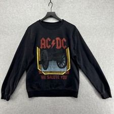 ACDC Sweatshirt Mens Size Small Black Long Sleeve Graphic We Salute You