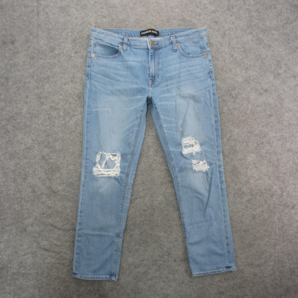 Express Jeans Women's 34 Blue Light Wash Boyfriend Jeans