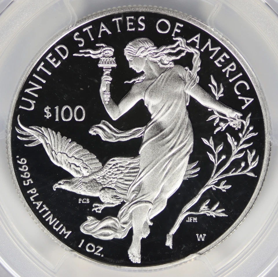 2016-W $100 Platinum Eagle Statue of Liberty PCGS PR69DCAM 1oz 9995 Fine FS - Image 4 of 4