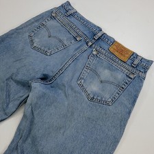 Rare Vintage LEVI STRAUSS Red Tab Zip Fly Denim Jeans 90s Rodeo Blue Size 36x30