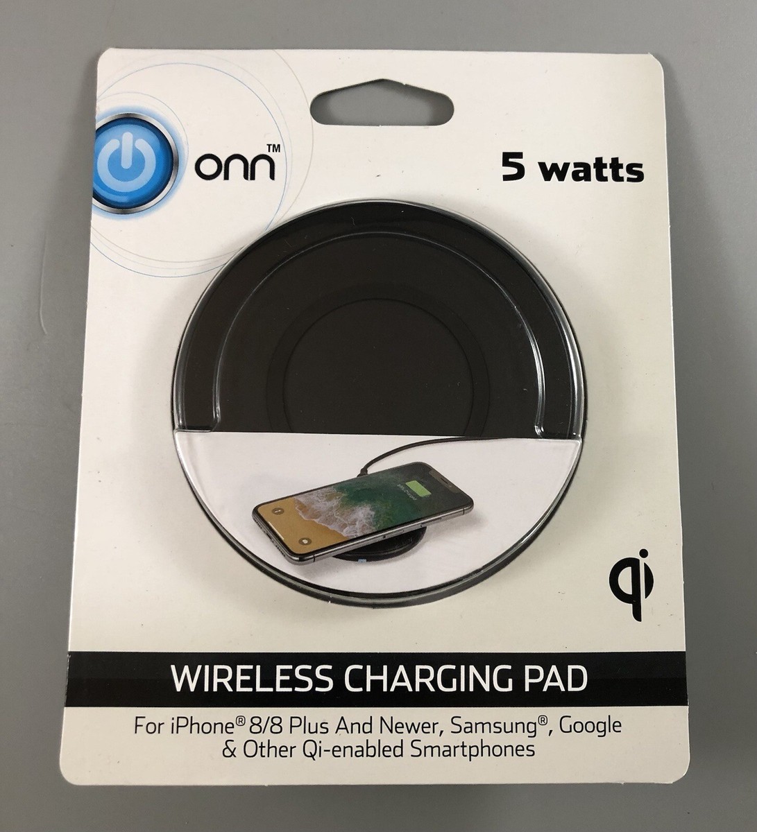 ONN Wireless Charging Pad watts iPhone plus Samsung Google