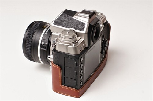 Nikon DF Genuine Leather Half Case TP Handmade Camera Retro Cover Insert Case - Picture 9 of 13