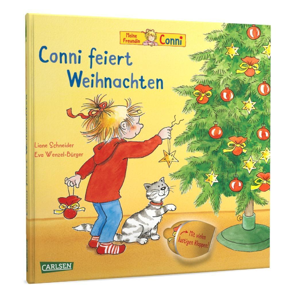 Thumbnail - Conni Feiert Weihnachten (pappenbuch Mit Klappen) Liane Schneider