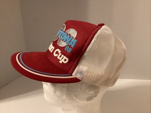 Vintage Daytona 500 NASCAR 1988 Winston Cup Mesh Trucker Hat Snapback Unworn - Picture 2 of 7
