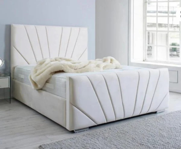 Cama tapizada Victoria - Muebles de dormitorio elegantes, elegantes y cómodos