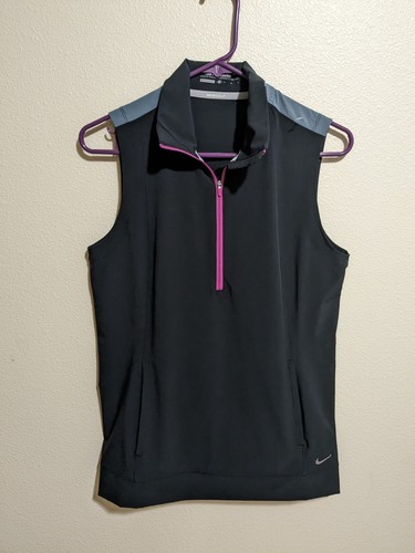 Gilet Nike Golf Tour Performance 1/4 Zip Leggero Donna Taglia Media Nero - Foto 1 di 6