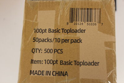 (500) Humongous Hoard 3'' x 4'' Basic 100Pt Thick Top Loaders Case (50 Packs)