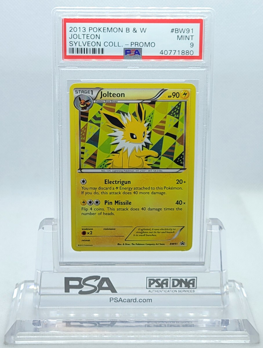 POKEMON BW BLACK STAR PROMO JOLTEON #BW91 HOLO FOIL CARD PSA 9