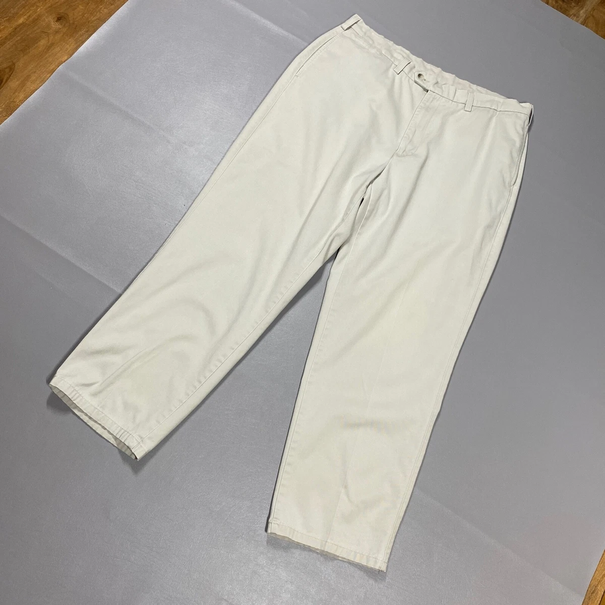 Savane Motion Pants Men s 38 x 30 Tan Khaki Stone Cotton Chino