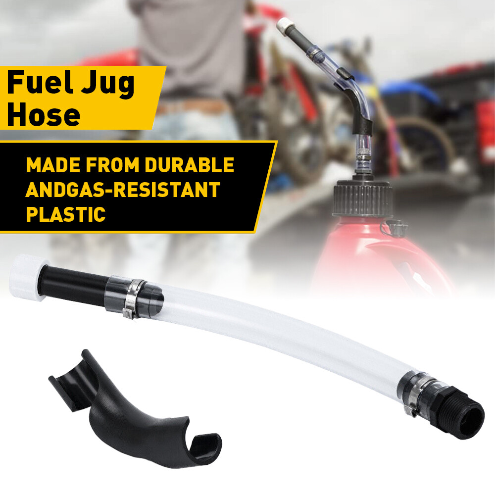 Racing Jug Hose And Cap Kit | 14 Inch Flexible Filler Hose | 5 Gallon Gas Can Replacement Lid | Heavy Duty PVC | Leakproof Seal | Universal Fit For VP, LC2 - View #3