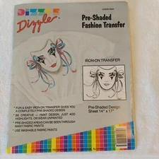 Dizzle Vintage 1989 Pre Shaded Fashion Iron On Transfer #50006 Mask 