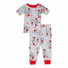 Disney Mickey Mouse Boys Girls Baby Toddler 2-Piece Pajama Sleepwear Set: 18M-3T
