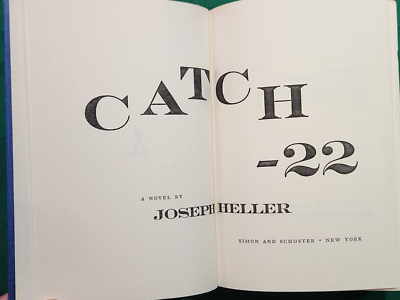 CATCH 22 by Joseph Heller 1961 hcdj ~ FIRST bc EDITION 1st