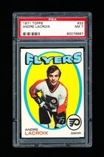 1971 TOPPS HOCKEY 33 ANDRE LACROIX PSA 7 NEAR MINT FLYERS