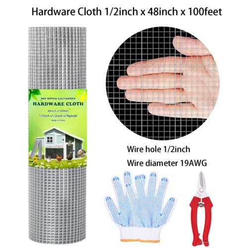 1/2inch Hardware Cloth Welded Wire Mesh Chicken Wire Poultry Fence 48in x 100ft - Picture 2 of 14
